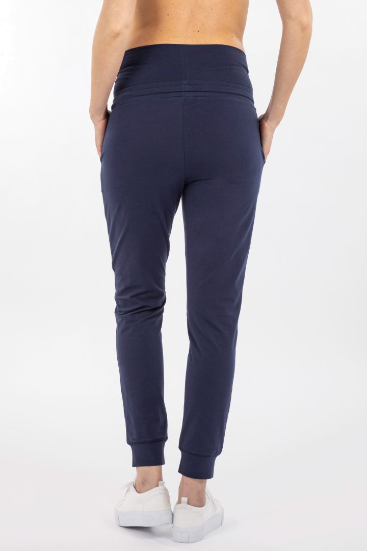 Organic Jersey Maternity Jogger navy