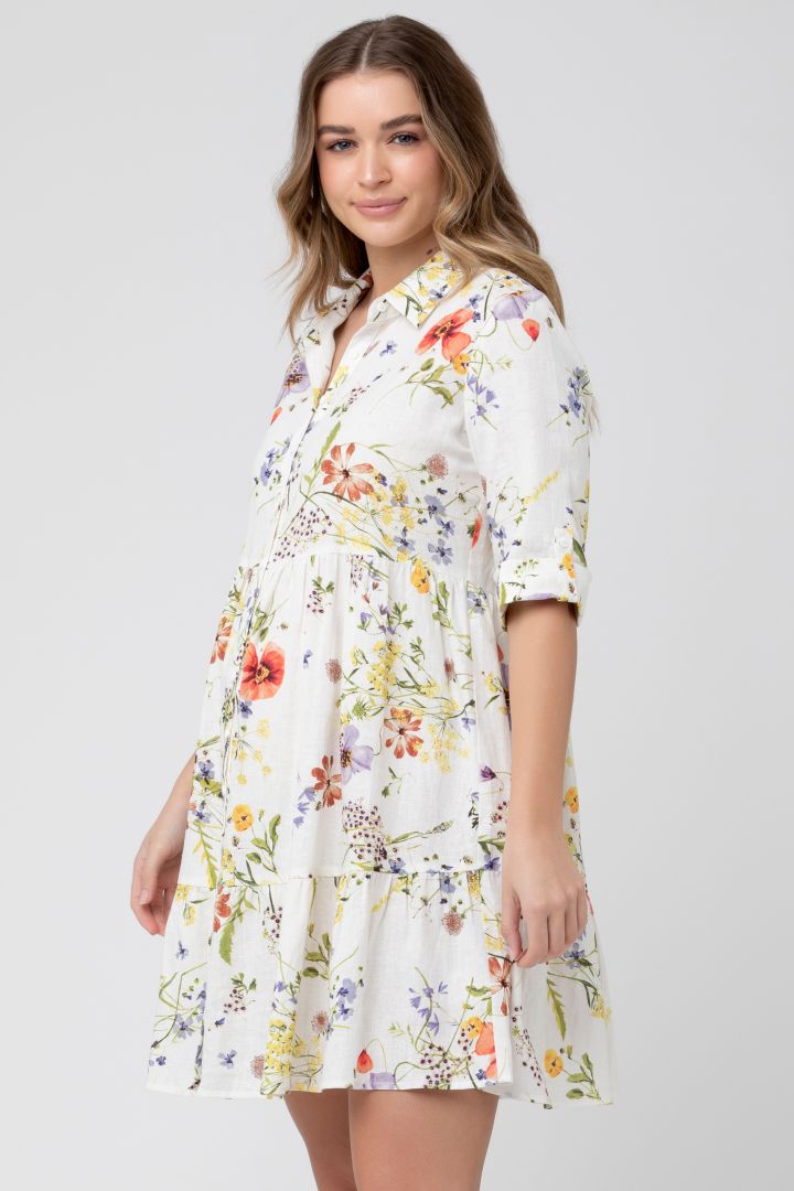 Maternity and Nursing Dress with Floral Print