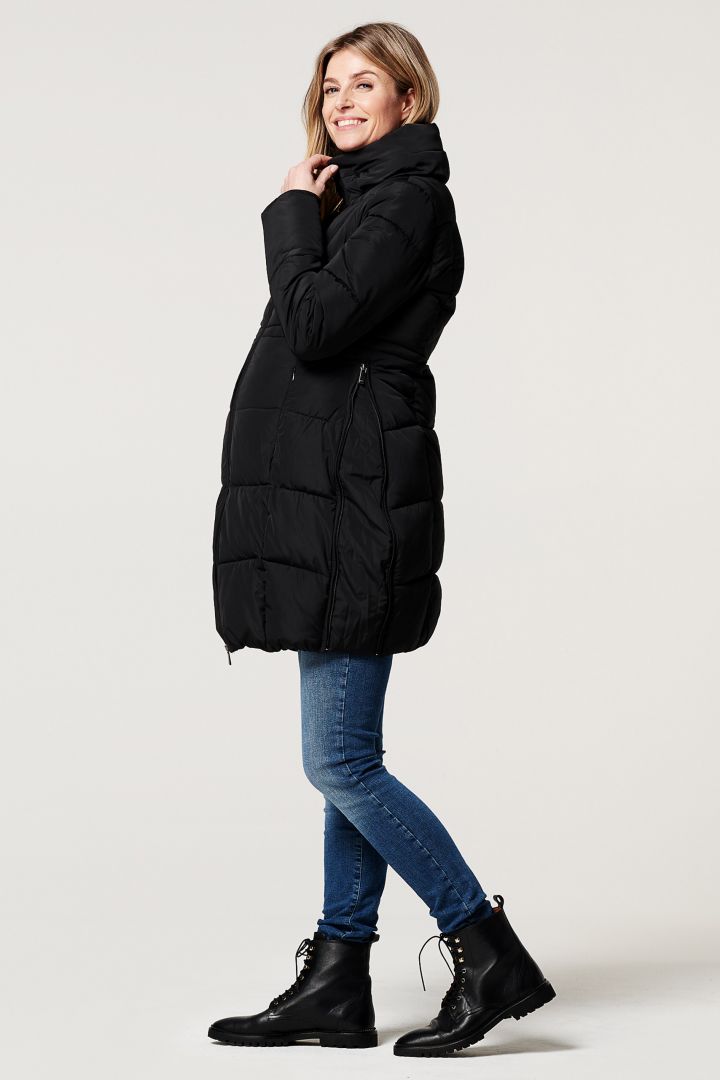 3 in 1 Umstandsjacke und Tragejacke schwarz