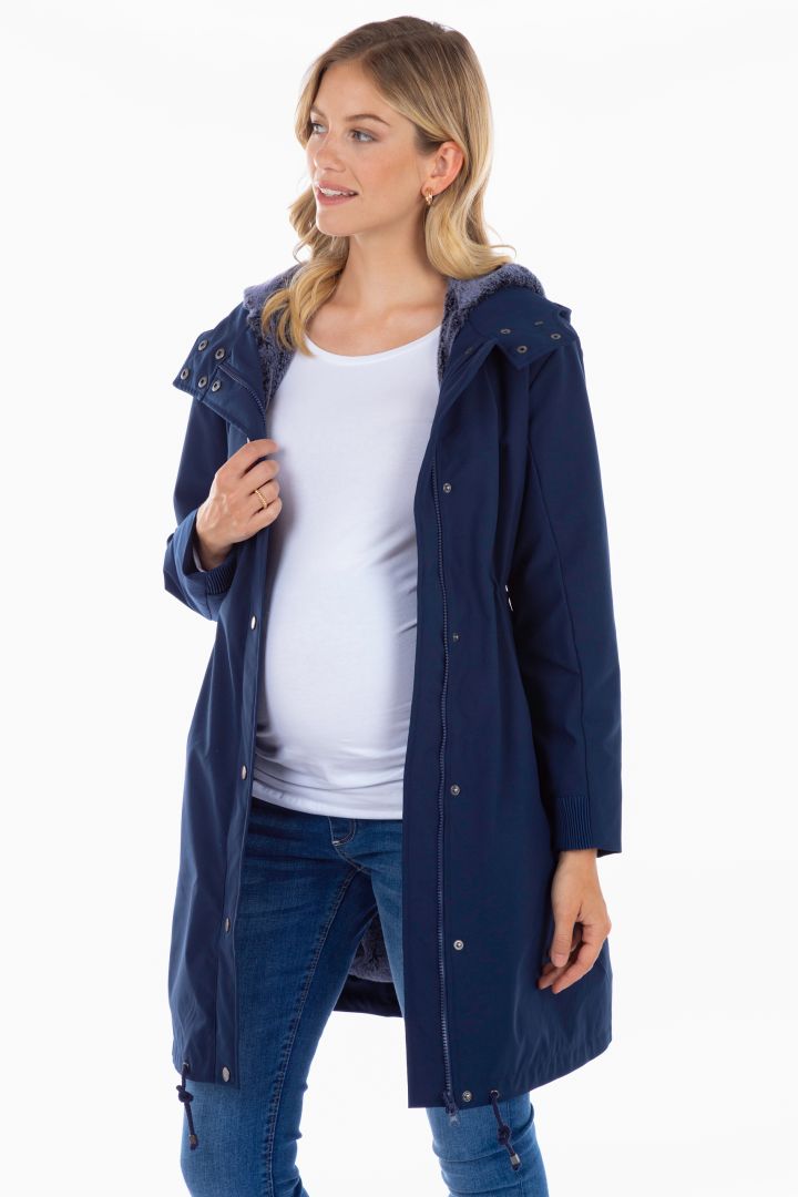 3 in 1 Umstandsparka und Tragejacke navy