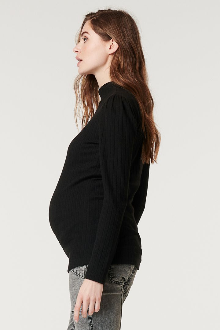 Strick Umstandspullover mit Stehkragen