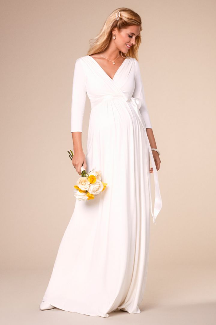 Umstandsbrautkleid lang