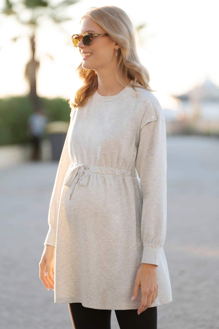 Drawstring Maternity and Nursing Tunic