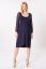 Vorschau: Umstandskleid in Wickeloptik mit Spitzenärmeln navy