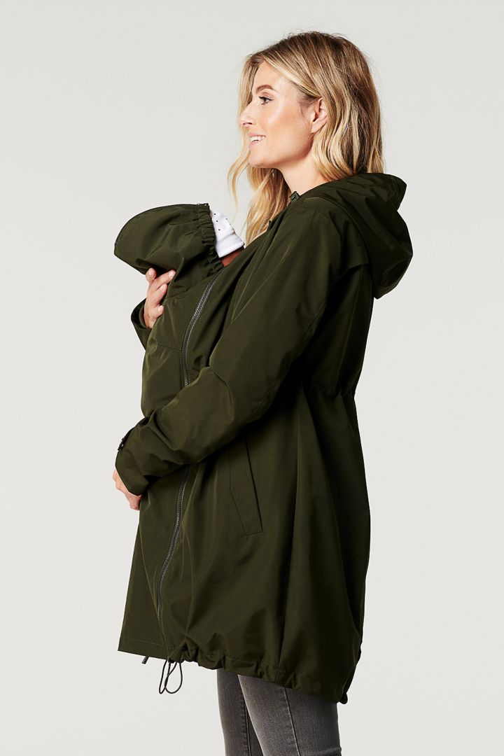 3 in 1 Umstands- und Tragejacke mit Kapuze