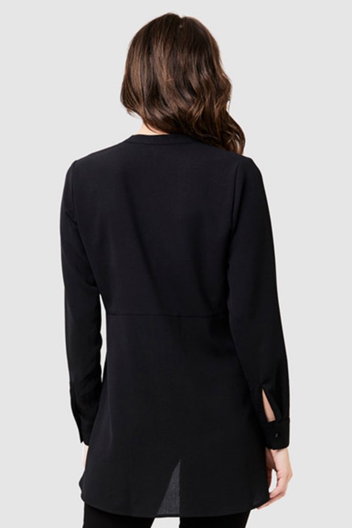 Peplum Maternity and Nursing blouse black