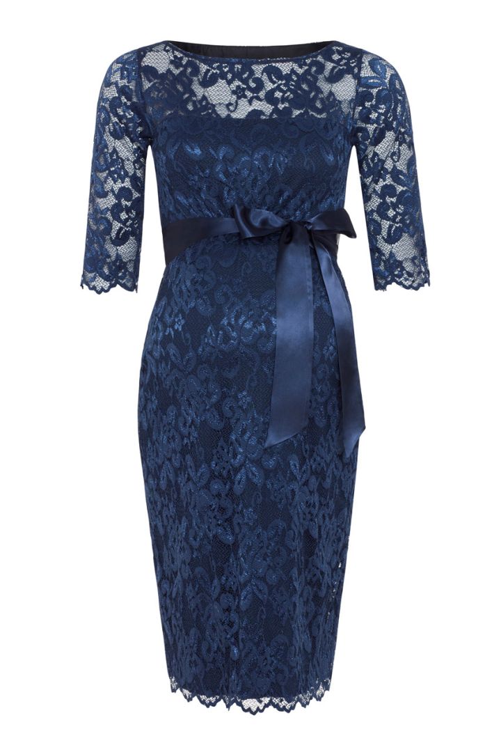 Umstandsspitzenkleid navy