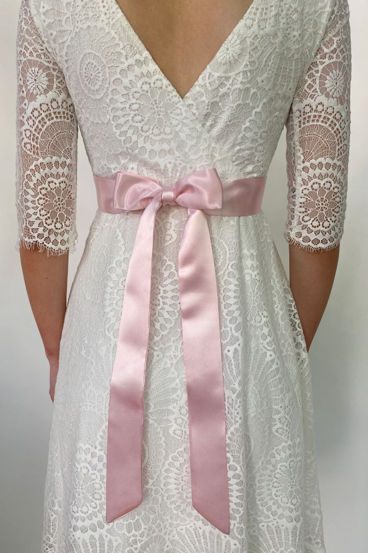 Satin Sash baby pink