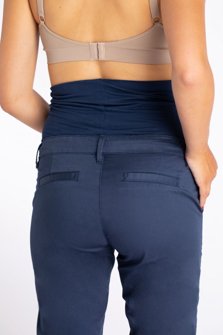 Chino Umstandshose aus Bio-Baumwolle navy