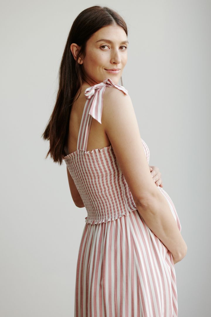 Maternity Dress with Stripes
