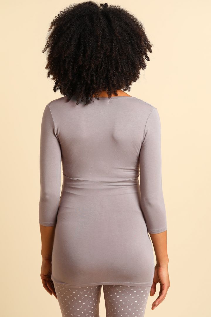 Modal Umstands- und Stillshirt mit Spitze