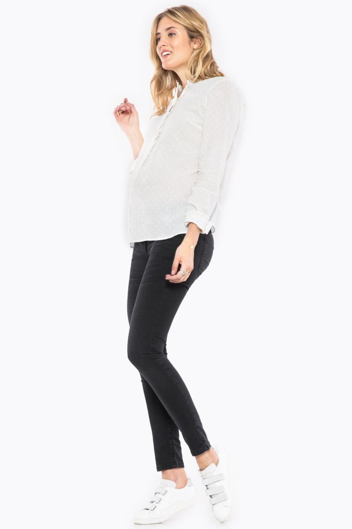Slim Fit Maternity Jeans with Seamless Band black