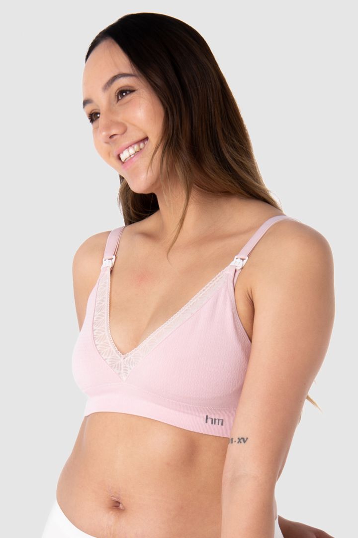 Seamless Regular Cup Still BH mit Spitze rosa