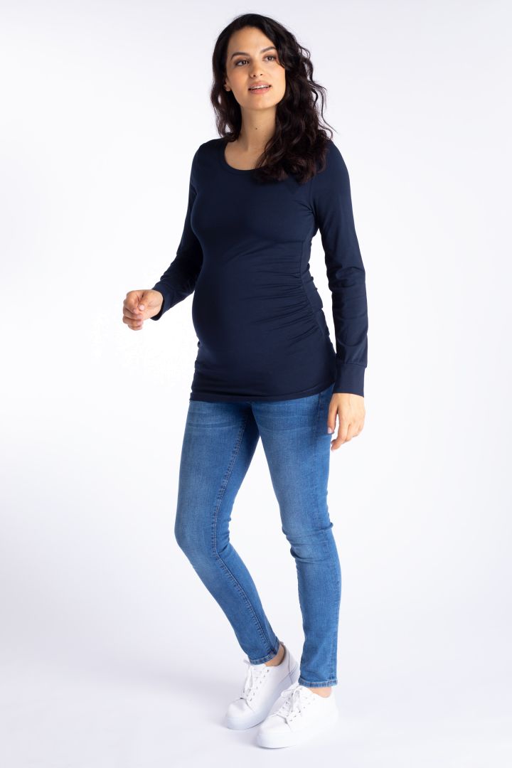 Umstandsshirt aus Bio-Baumwolle navy