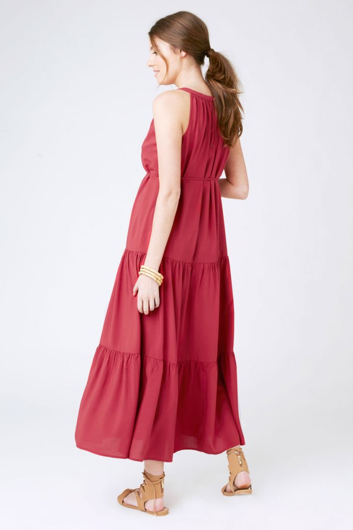 Maxi Umstandskleid mit Volants