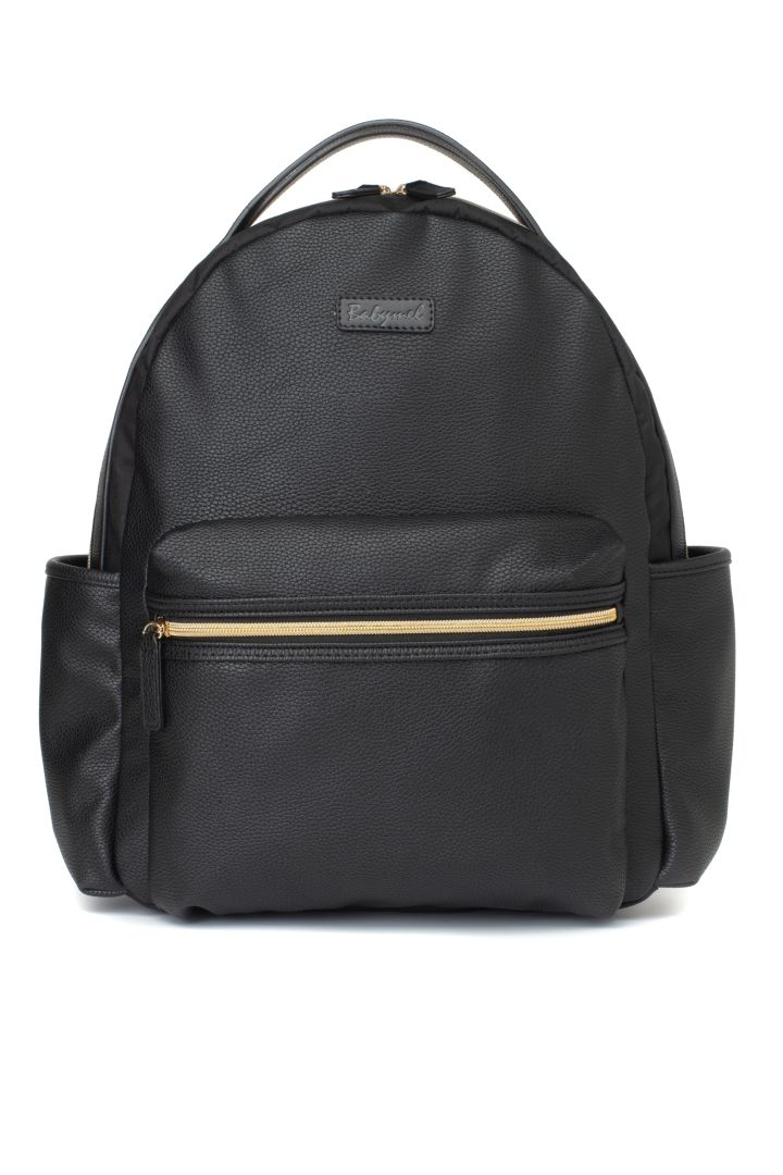 Wickelrucksack aus veganem Kunstleder mit Reißverschluss