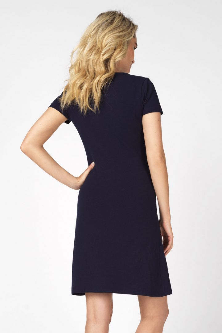Maternity and nursing nightshirt made of organic cotton, navy