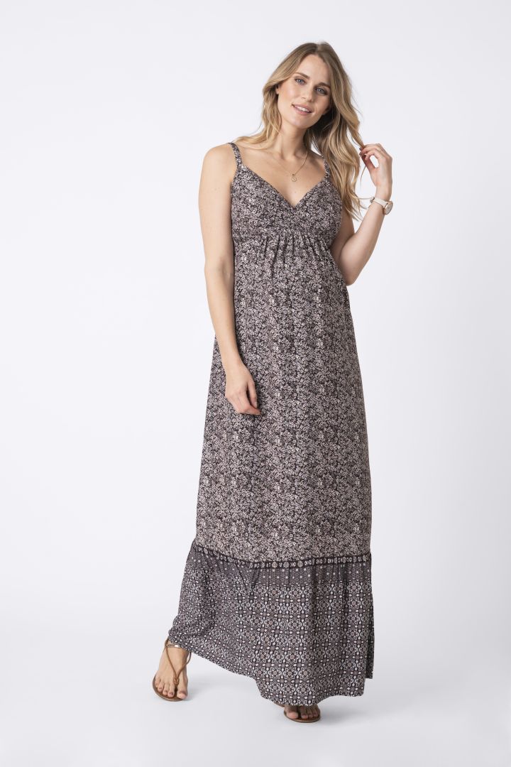 Printed Boho Maternity Dress