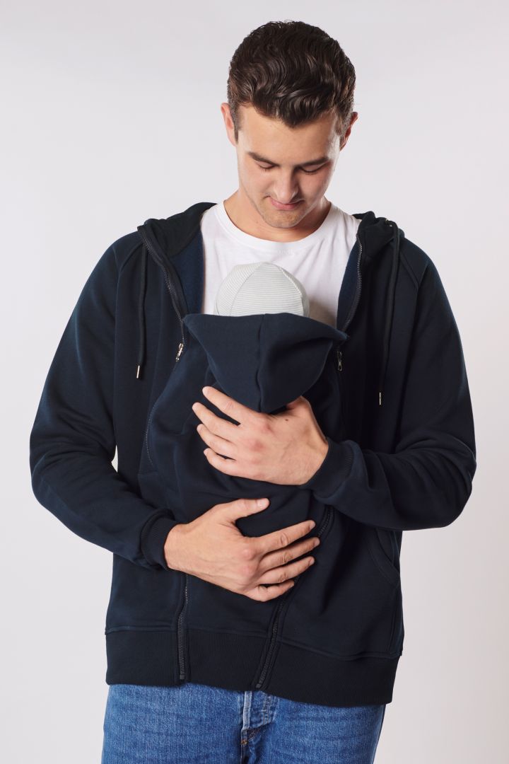 Papa Hoodie-und Tragejacke navy