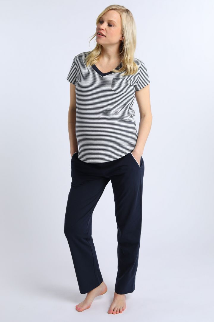 Striped Maternity Shirt in Organic Cotton