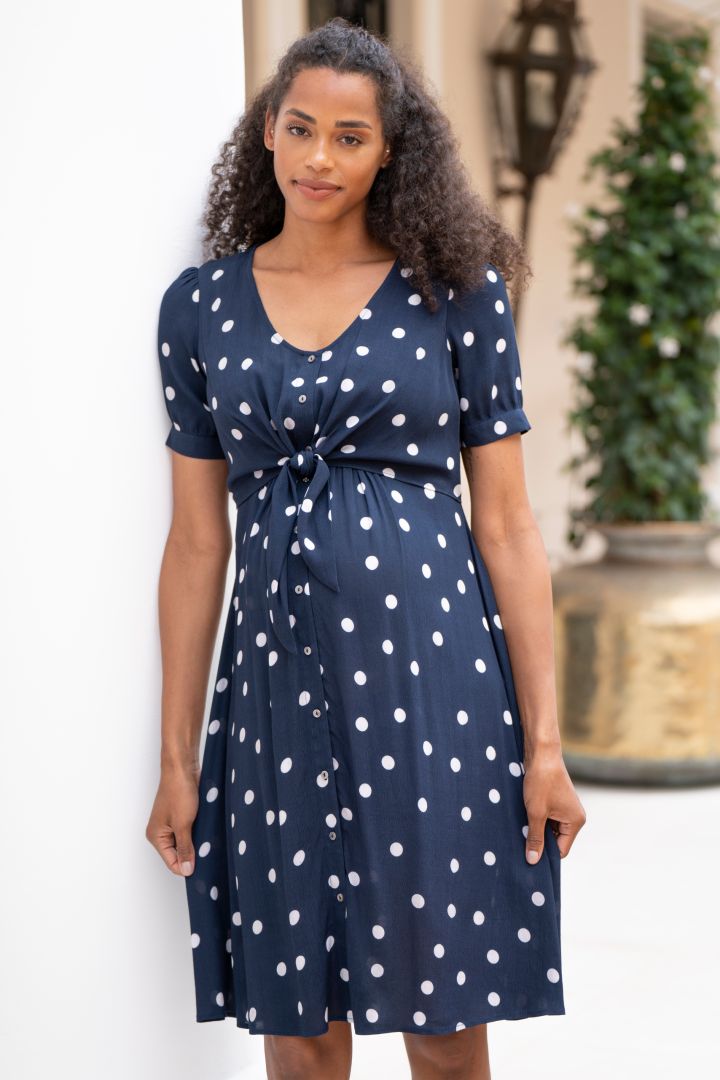 Polka Dot Maternity and Nursing Dress