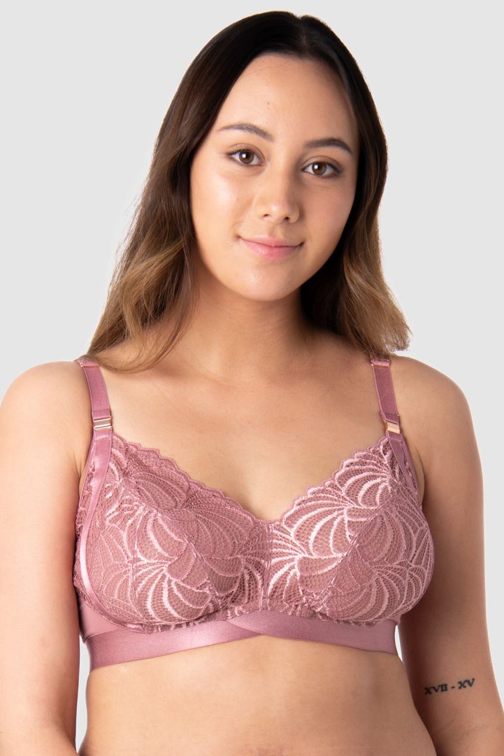 Soft Cup Schwangerschafts- und Still BH aus Spitze altrosa