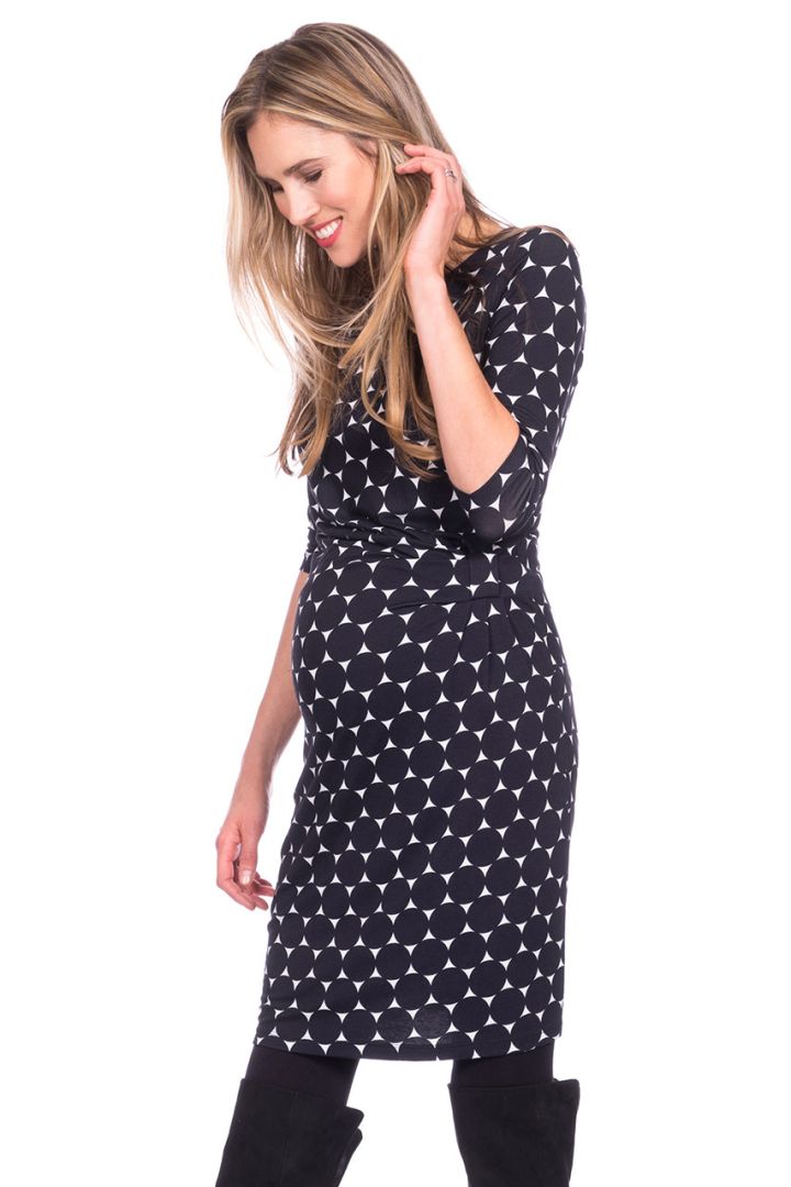 Monochrome Maternity Dress