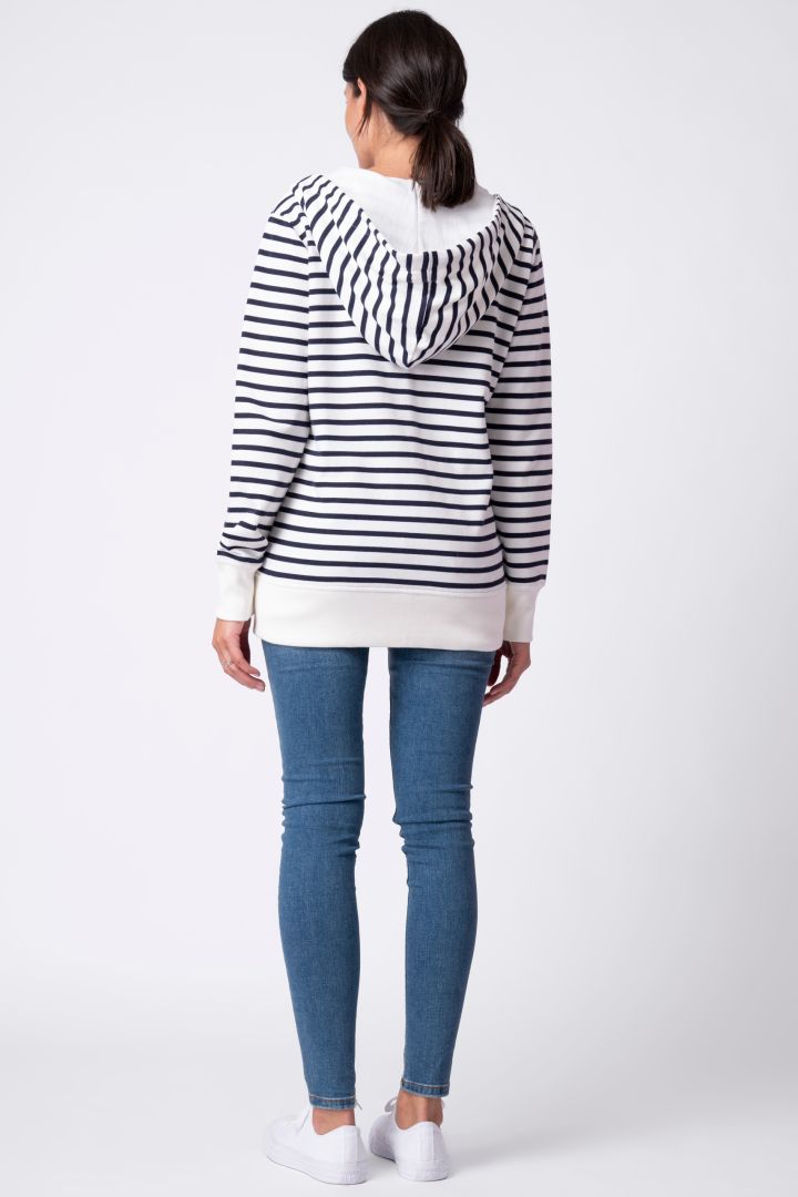 Streifen Umstands-Hoodie und Tragejacke