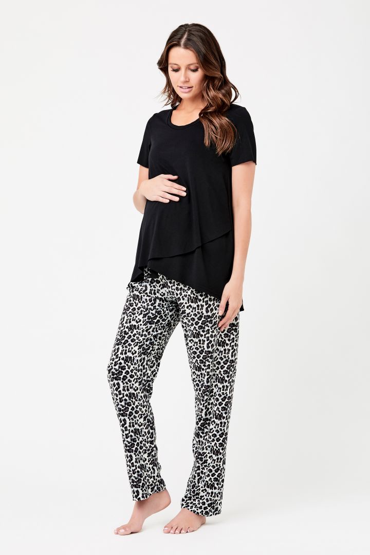 Raw Edge Umstands- und Stillshirt schwarz