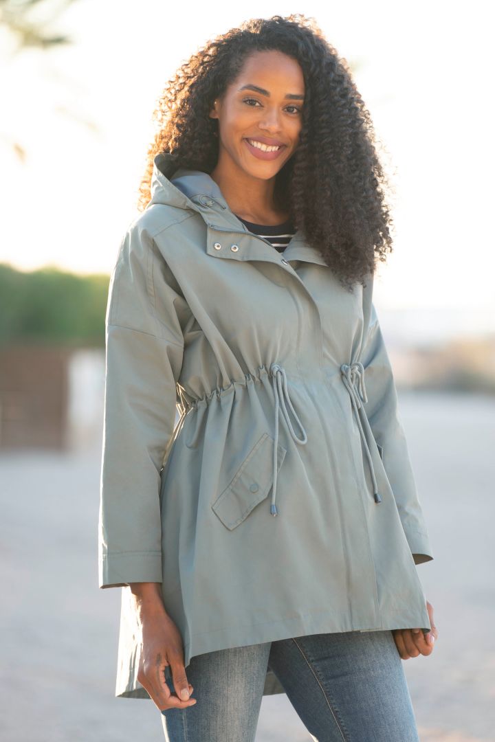 Regen Umstands- und Tragejacke salbei