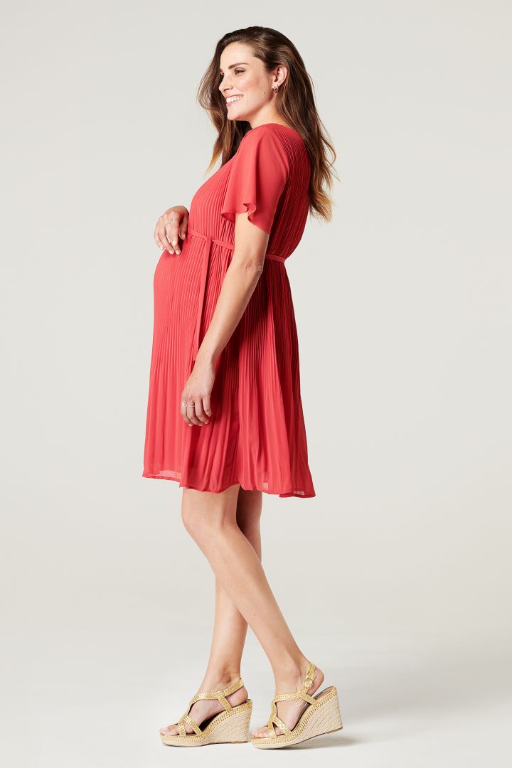 Eco Maternity Dress with Pleats