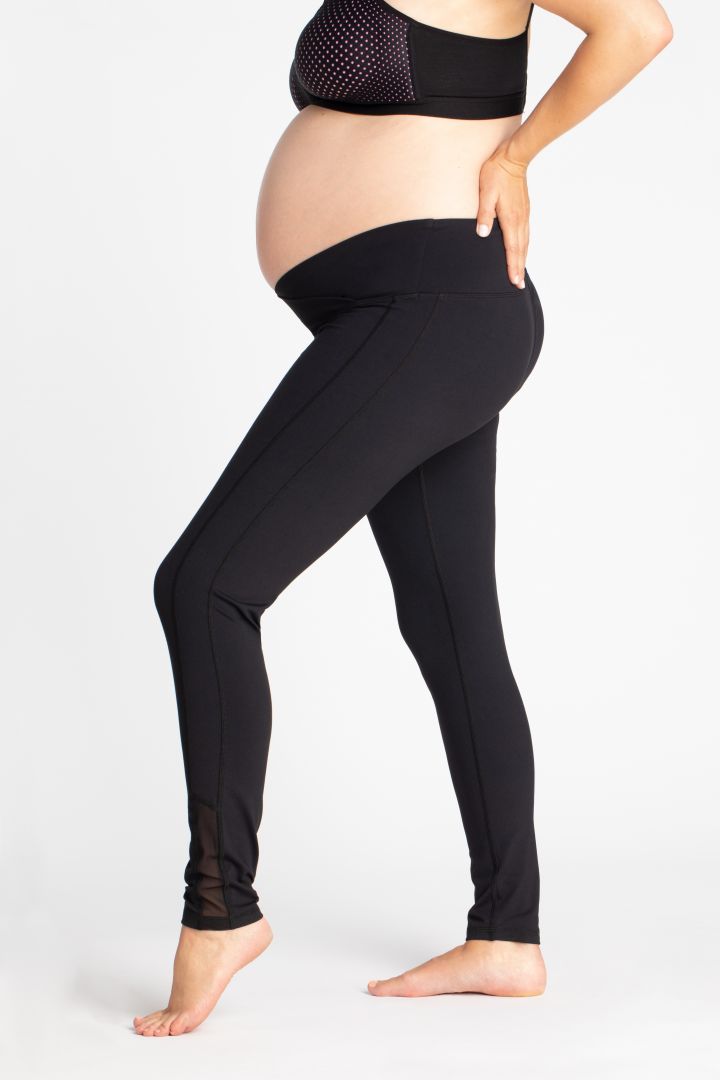 Sport Umstandsleggings mit Mesh Einsätzen