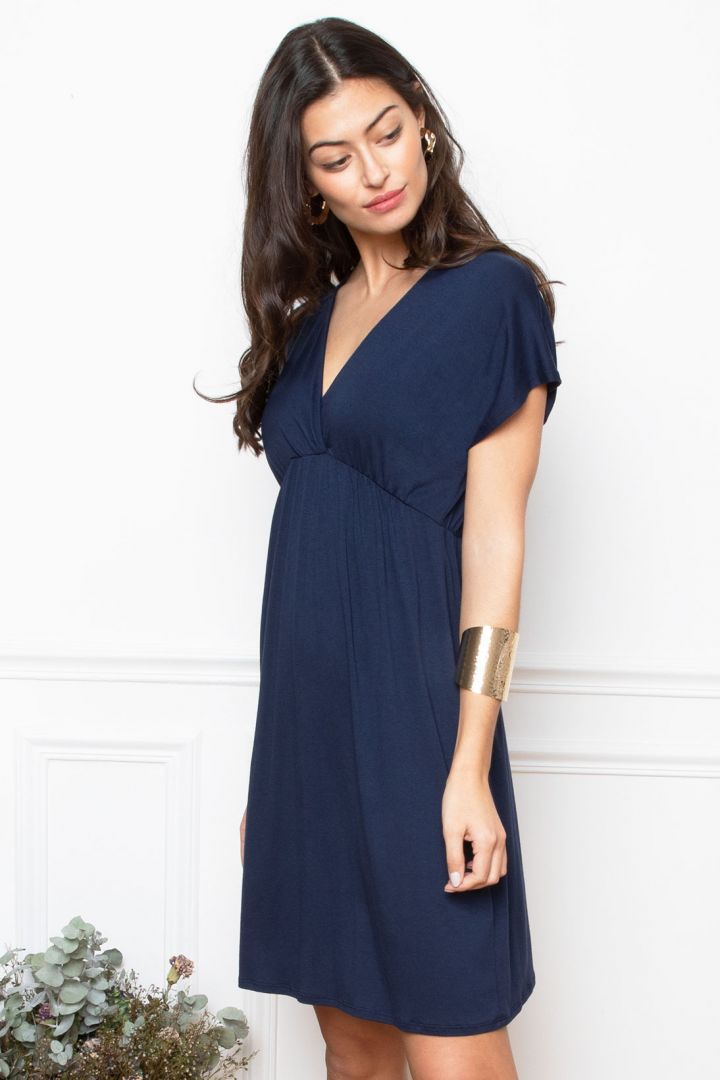 Cache-Coeur Umstands- und Stillkleid navy