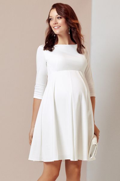 Umstandsbrautkleid mit U-Boot-Ausschnitt