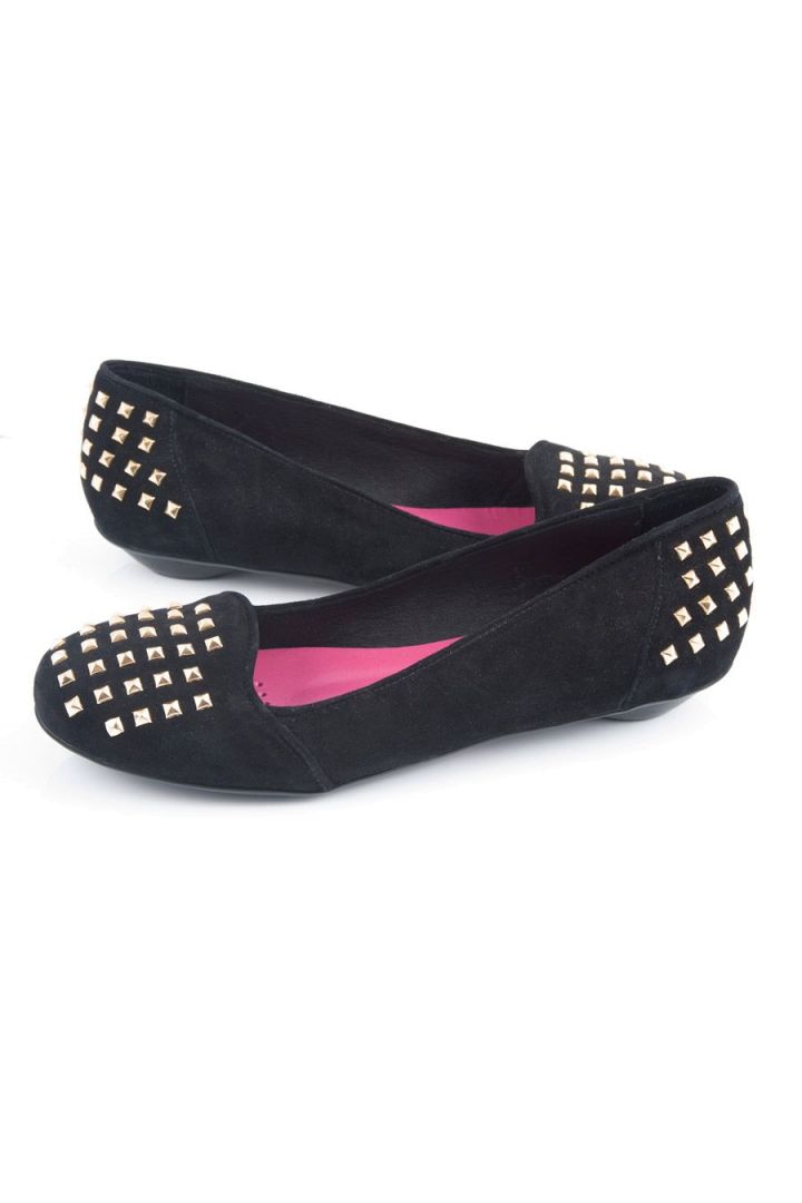Nieten Slipper schwarz ShoeTherapy