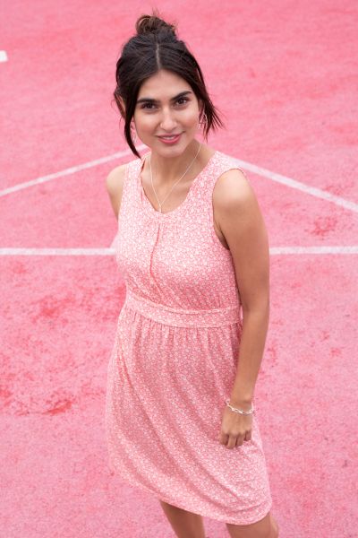 Umstands- und Stillkleid mit Blumen Print rose