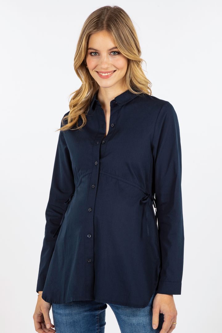 Maternity and Nursing Blouse navy