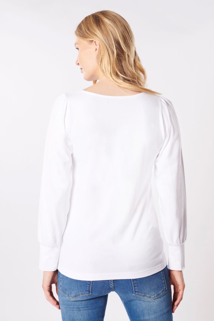 Boatneck Umstandsshirt offwhite