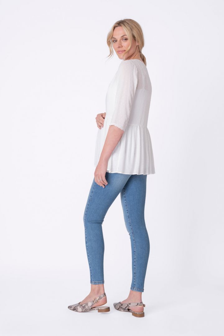 Maternity and Nursing Tunic Front V-Neck Button