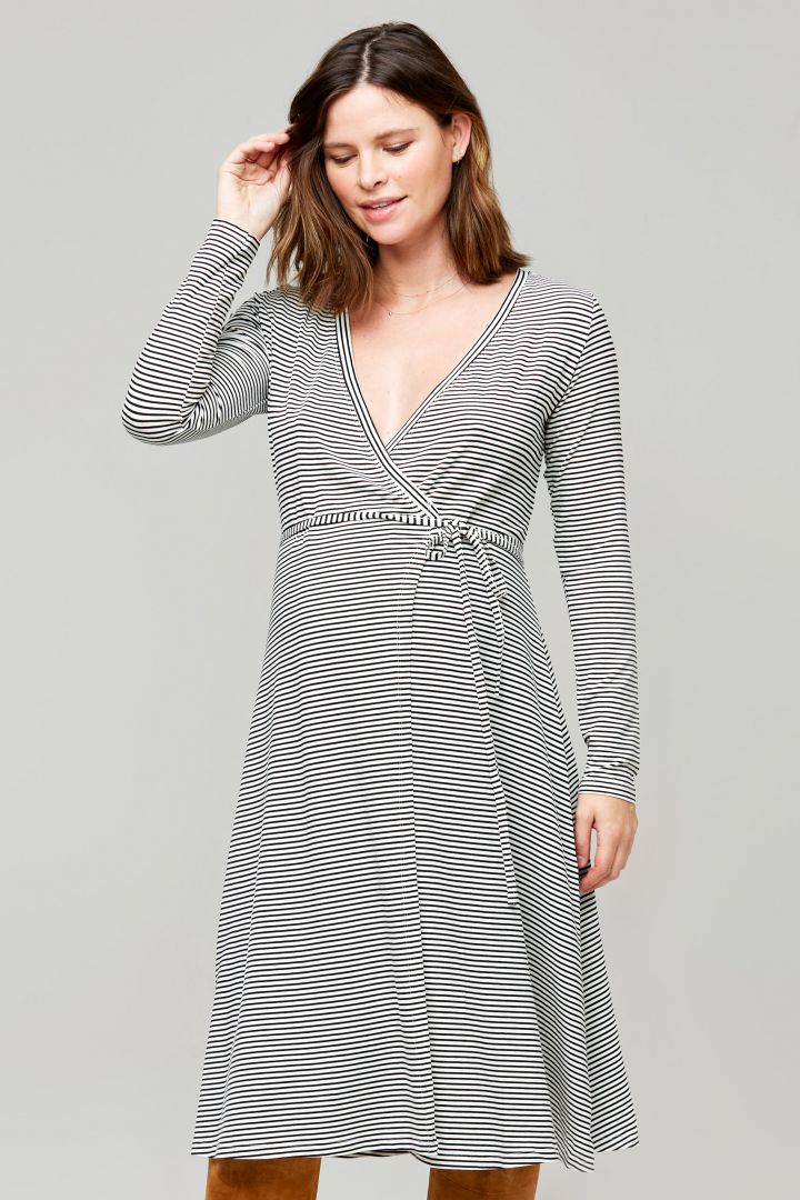 Umstands- und Still-Wickelkleid aus Bambus Viskose