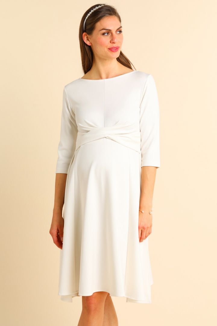 Ecovero Umstandsbrautkleid mit Twistdetail