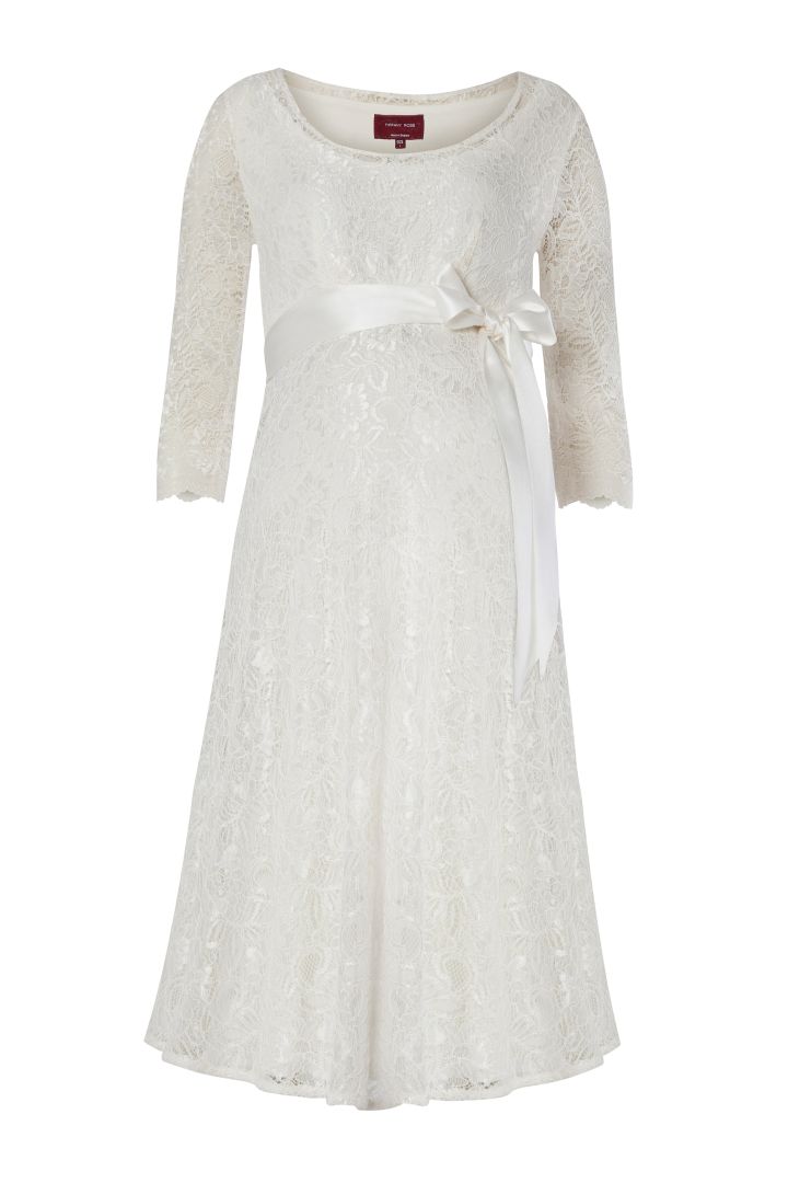 Umstandsbrautkleid aus Spitze