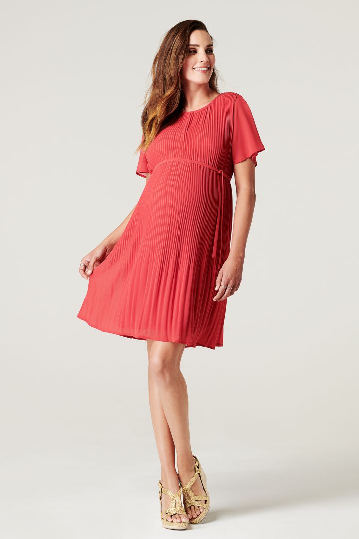 Eco Maternity Dress with Pleats