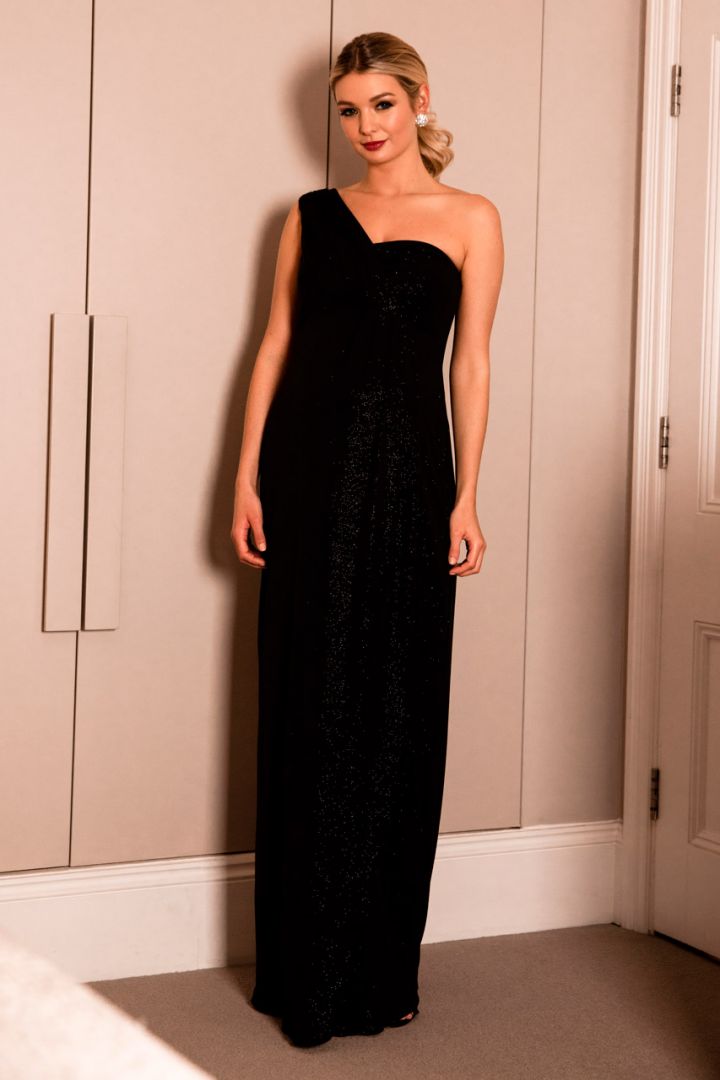 Festive Maternity dress one shoulder Night Sky