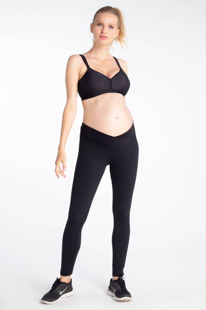 Sport Umstandsleggings mit Mesh Einsätzen