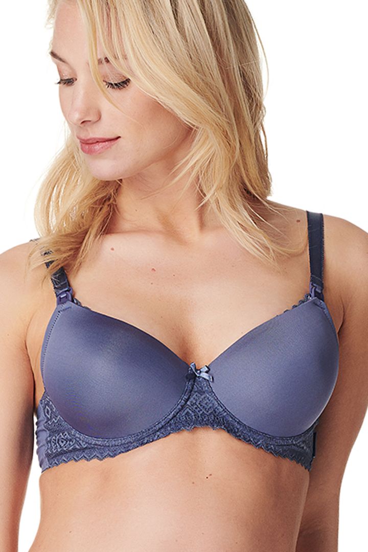Nursing bra with lace and soft cups