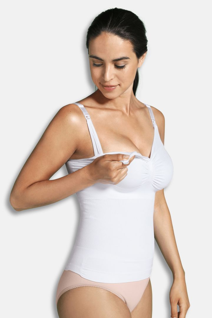 Shaping Still-Unterhemd mit Bügeln weiß