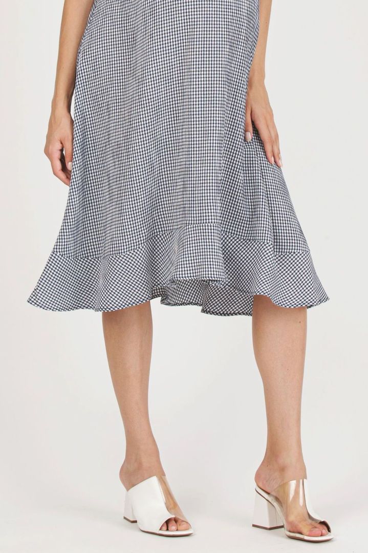 Materialmix Umstands- und Stillkleid Gingham