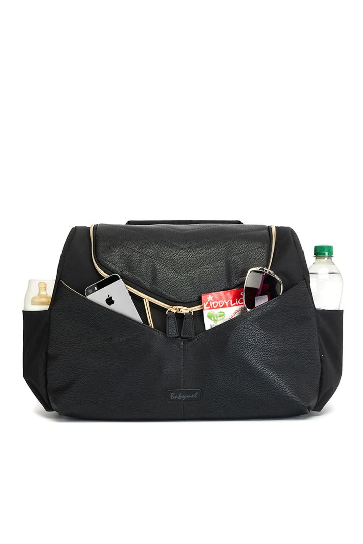 Babymel Vegane Wickeltasche und Rucksack schwarz