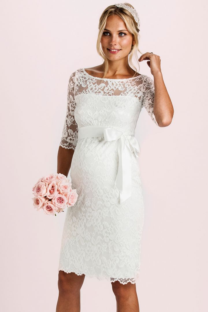 Spitzen Umstandsbrautkleid